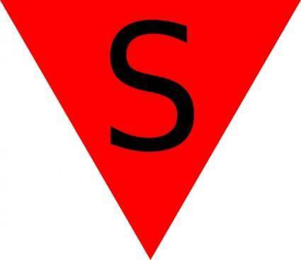 Red Triangle Spanish clip art