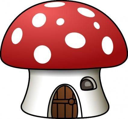 Mushroom House clip art