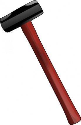 Red Sledgehammer clip art