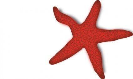 Addon Red Starfish clip art