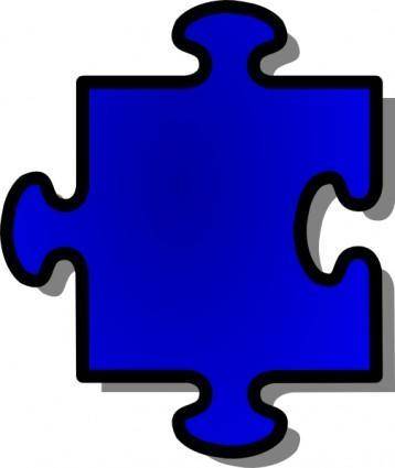 Jigsaw Blue Puzzle Piece clip art