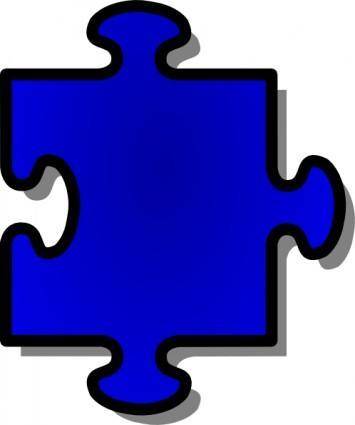 Jigsaw Blue clip art