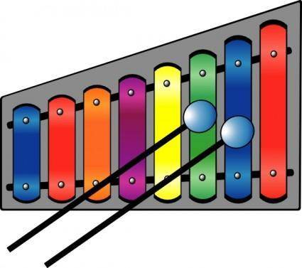 Xylophone Colourful clip art