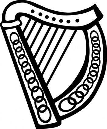 Celtic Harp clip art