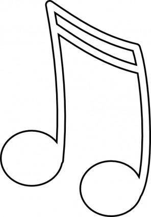 Sixteenth Notes, Joined In A Pair clip art