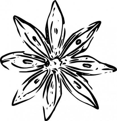 Flower Outline clip art