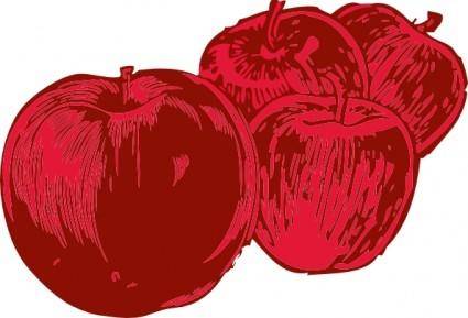 Four Apples clip art