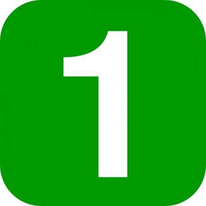 Number In Green Rounded Square clip art