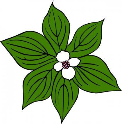 Green Flower clip art