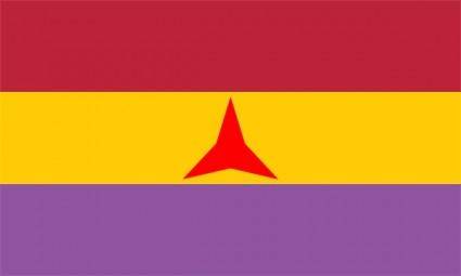 Flag Of The International Brigades clip art