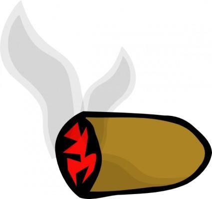 Smoke Cigar Stub clip art
