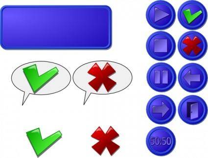 Collection Of Buttons Gui clip art