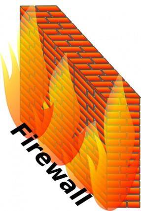 Firewall Network Block Communication Data clip art