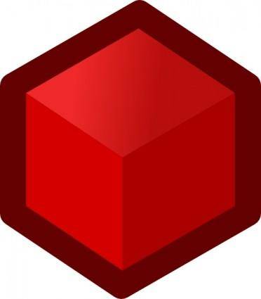 Icon Cube Red clip art