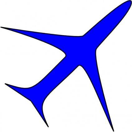 Boing Blue Freight Plane Icon clip art