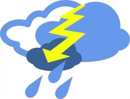 Severe Thunder Storms Weather Symbol clip art