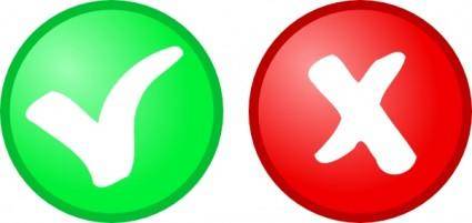 Red Green Ok Not Ok Icons clip art