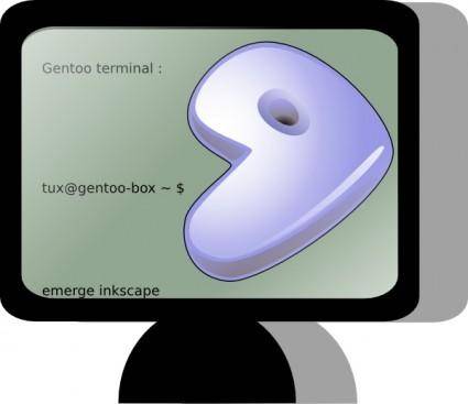 Gentoo Terminal Icon clip art