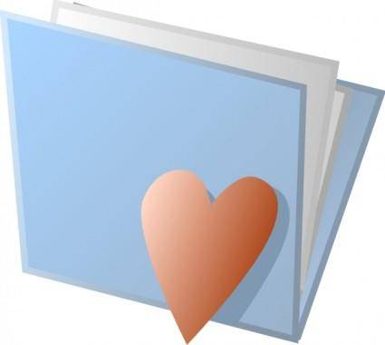 Heart Folder clip art
