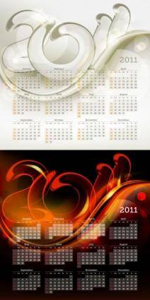 2011 calendar template 01 vector