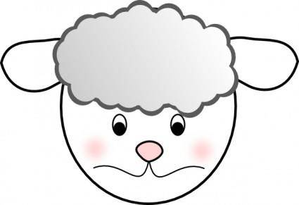 Sad Sheep clip art