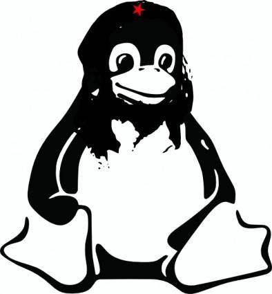 Tux Penguin Sitting clip art