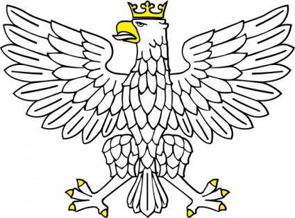 Eagle Wearing Crown clip art