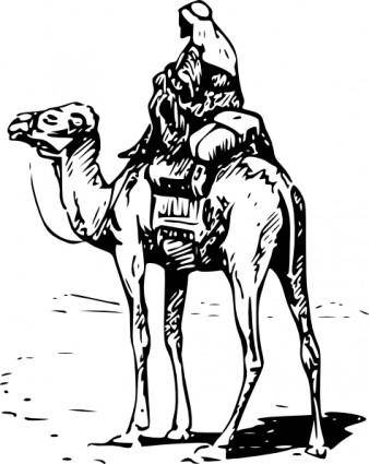 Person Riding Camel clip art