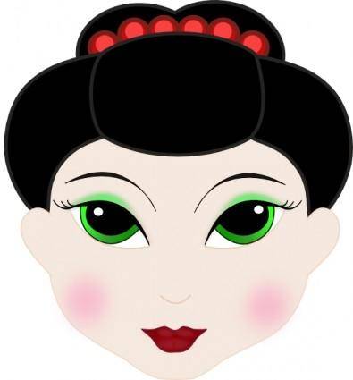 Geisha Girl Anime clip art