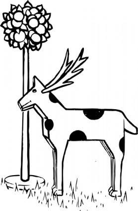 Toy Animal And Tree clip art