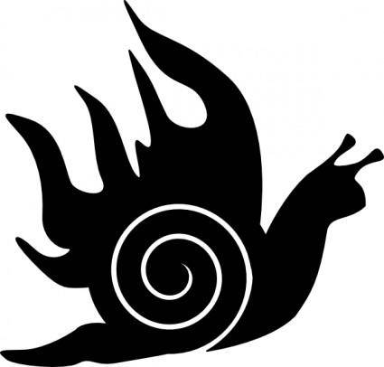 Snail On Fire clip art
