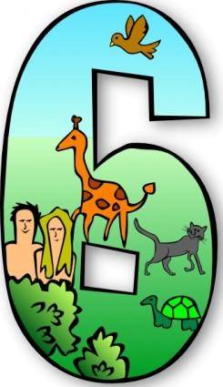 Creation Days Numbers clip art