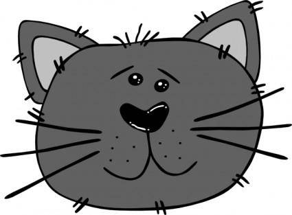 Cartoon Cat Face clip art