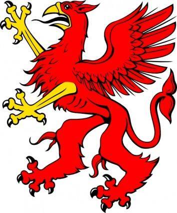 Red Griffin clip art