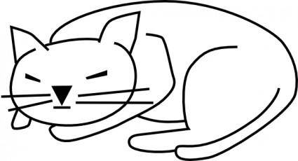 Sleeping Cat clip art