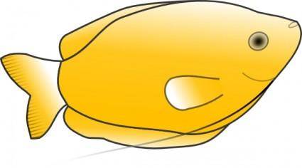 Yellow Fish clip art