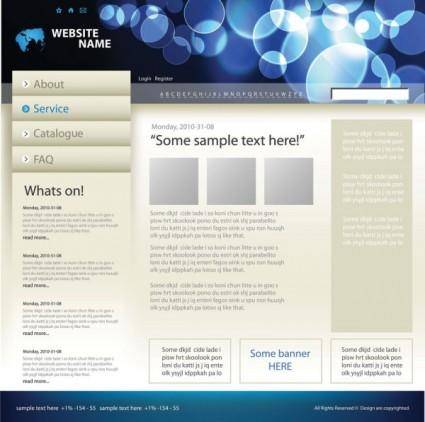 Sophisticated and practical web site template 02 vector