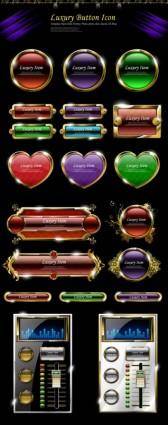 Luxury common web buttons 02 vector