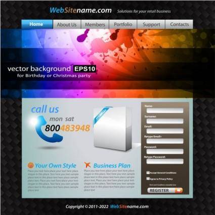 The trend of dynamic website templates 02 vector