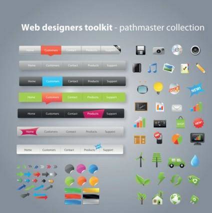 Practical web design kit 07 vector