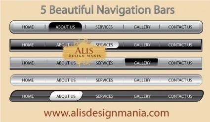 5 Beautiful web navigation bars