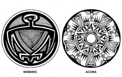 Southwest Native American Pottery Design Vectors