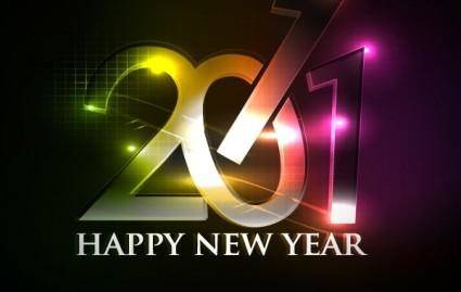 Happy new year 2011 eps Vector part04
