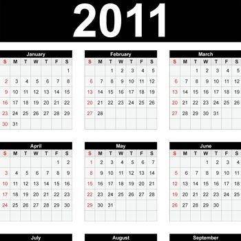2011 Free Vector Calendar