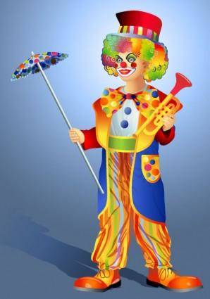 Clown illustrator 03 vector
