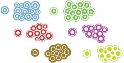 Trendy circles vector