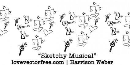Sketchy Musical Vector