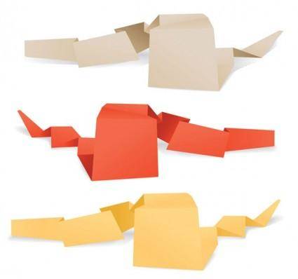 Colorful origami decorative graphics vector 2