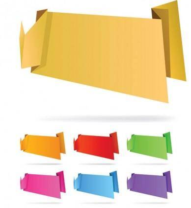 Origami decorative graphics vector 5