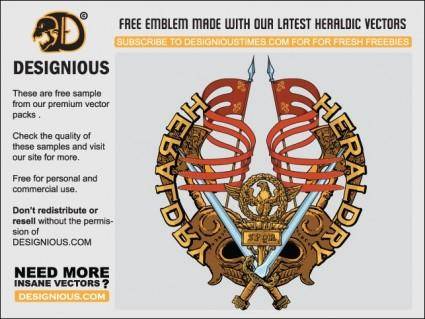 
								Free Vector Heraldic Emblem							
